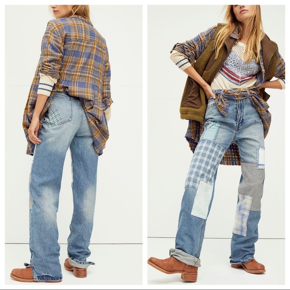 Free People Denim - FREE PEOPLE Steinbeck patched 28